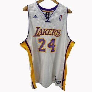 Adidas Swingman Lakers Kobe Bryant #24 White Purple NBA Jersey Size XXL